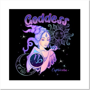 Zodiac Capricorn Goddess Queen Horoscope Posters and Art